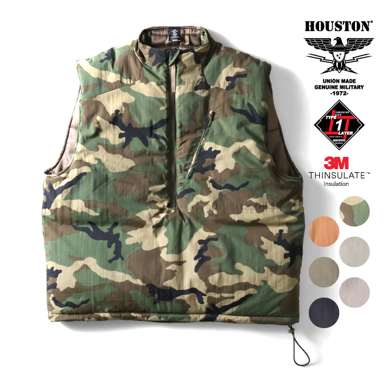 HOUSTON / ヒューストン 51534 LEVEL7 PARKA PULLOVER VEST / レベル7プルオーバーベスト -全6色-
