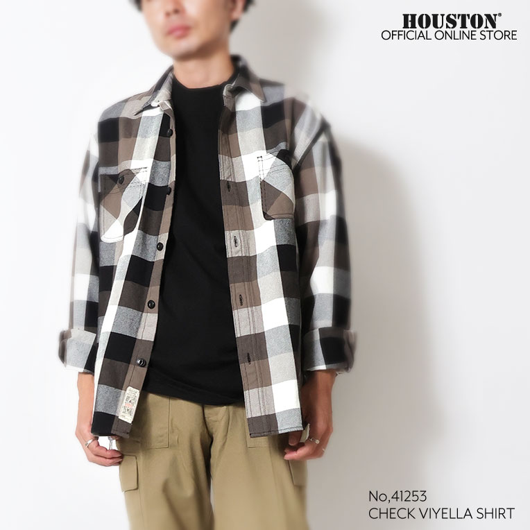 HOUSTON / ヒューストン 41253 CHECK VIYELLA SHIRT / チェックビエラシャツ -全5色- 
