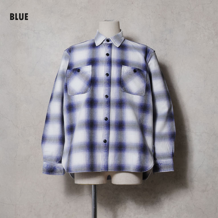 HOUSTON / ヒューストン 41252VW VINTAGE OMBRE CHECK VIYELLA SHIRT / ビンテージオンブレーチェックビエラシャツ -全10色-