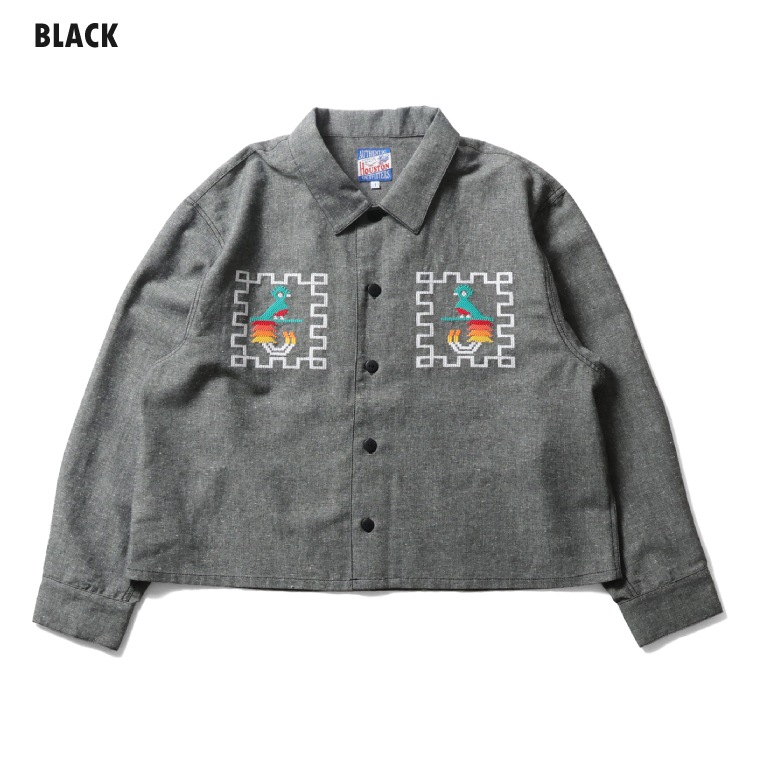 HOUSTON woman / ヒューストン ウーマン 4040W CHAMBRAY SHORT GUATEMALA SHIRT / シャンブレーショートグアテマラシャツ -全3色-