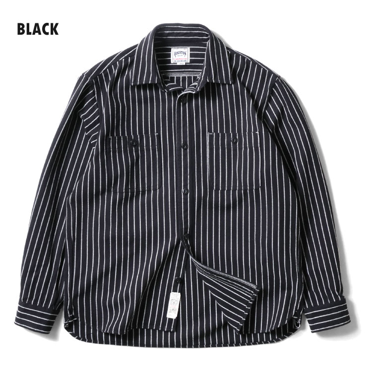 HOUSTON / ヒューストン 41255 STRIPE VIYELLA SHIRT / ストライプビエラシャツ -全5色- 