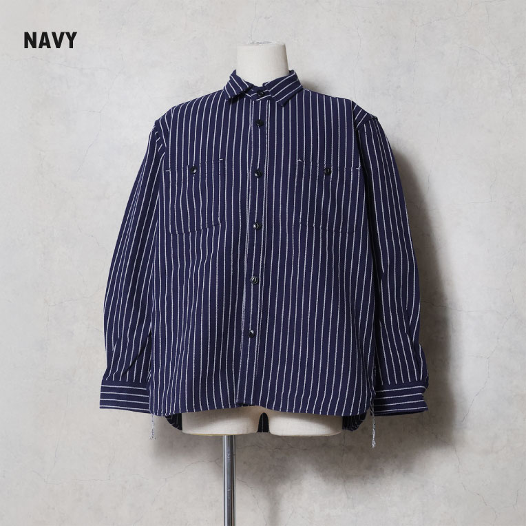 HOUSTON / ヒューストン 41255 STRIPE VIYELLA SHIRT / ストライプビエラシャツ -全5色-