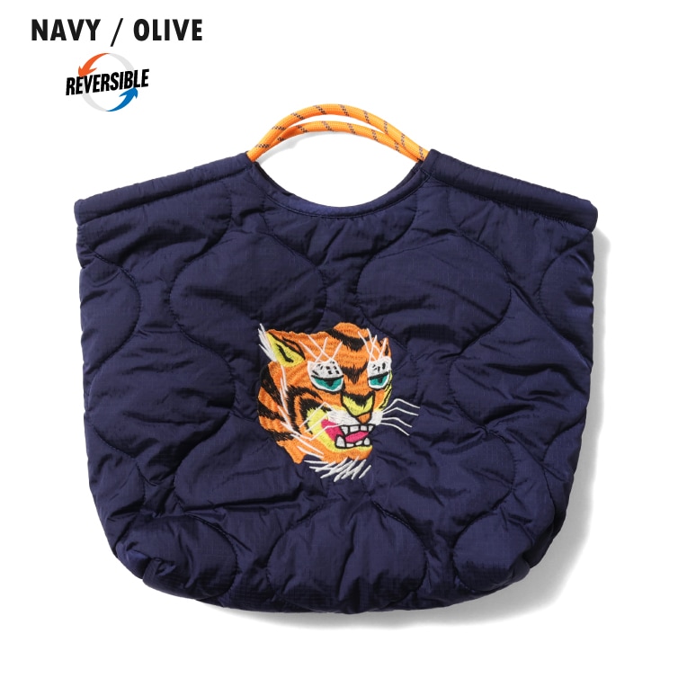 HOUSTON woman / ヒューストンウーマン 6022W BOA NYLON MARKET BAG (VIETNAM) / ボアナイロンマーケットバッグ (ベトナム) -全3色- 