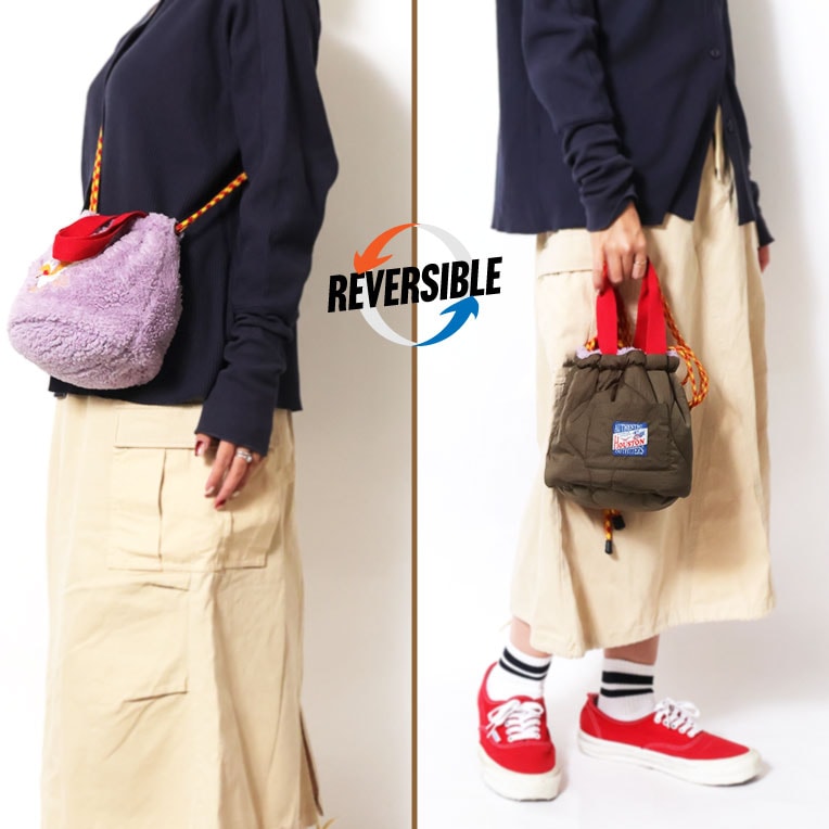 HOUSTON woman / ヒューストンウーマン 6019W BOA NYLON EFFECT BAG (JAPAN) / ボアナイロンエフェクトバッグ (ジャパン) -全3色- 