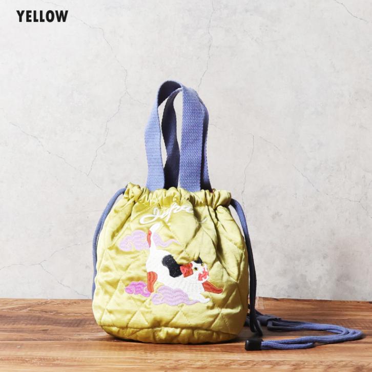 HOUSTON woman / ヒューストンウーマン 6017W SATIN EFFECT BAG (百猫) / サテンエフェクトバッグ -全3色- 