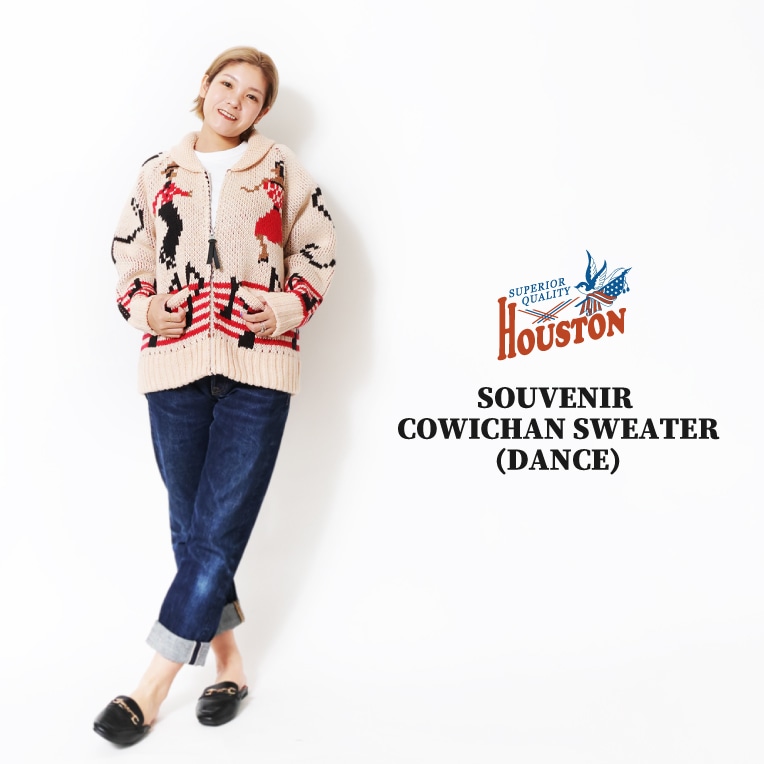 HOUSTON woman / ヒューストン ウーマン 2019W SOUVENIR COWICHAN SWEATER (DANCE) / スーベニアカウチンセーター -全2色-