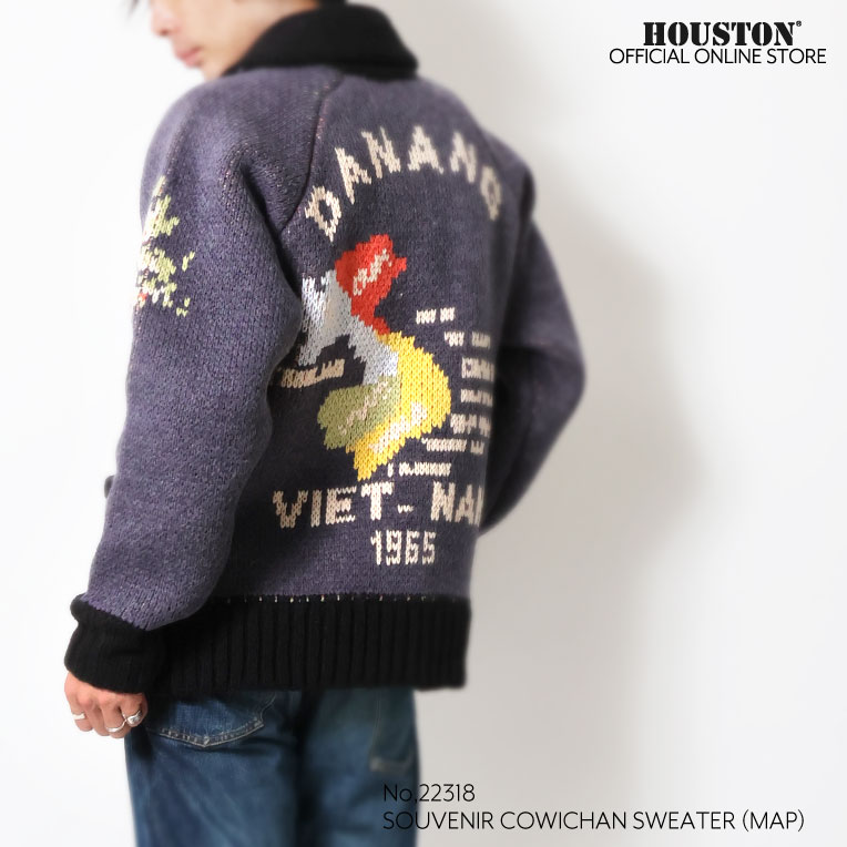 HOUSTON  / ヒューストン 22318 COWICHAN SWEATER (MAP)/ カウチンニットセーター  -全3色- 