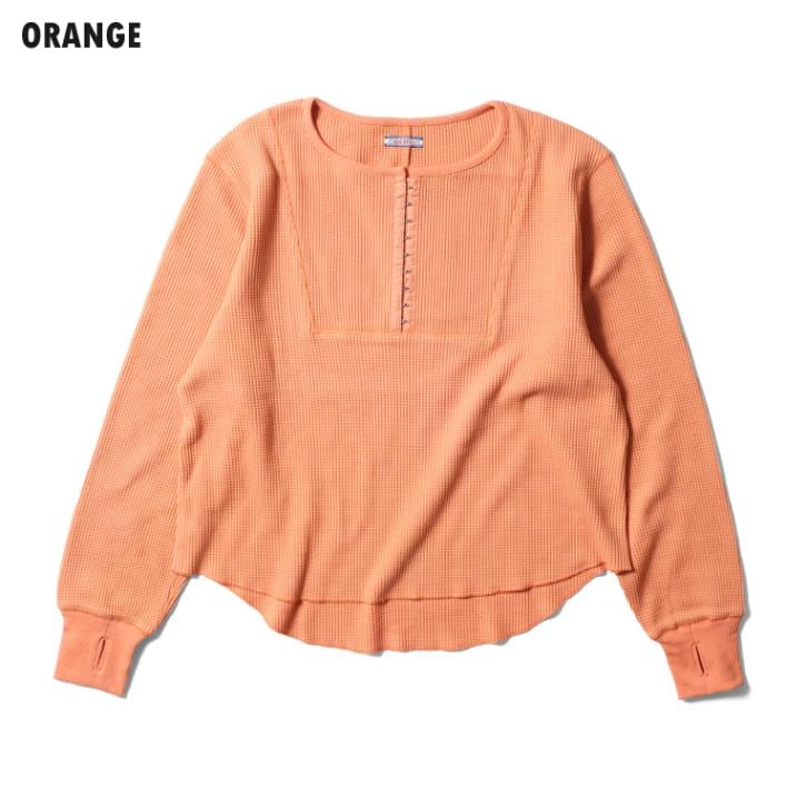 HOUSTON woman / ヒューストン ウーマン 2024W FRONT HOOK L/S THERMAL / フロントフック長袖サーマル -全4色- 