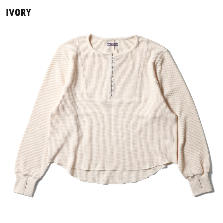 HOUSTON woman / ヒューストン ウーマン 2024W FRONT HOOK L/S THERMAL