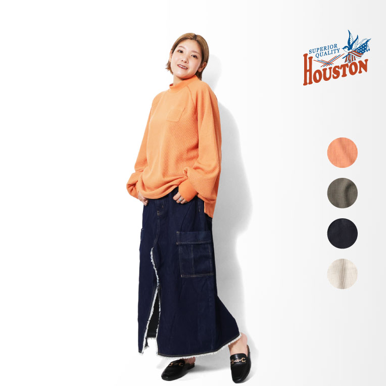 HOUSTON woman / ヒューストン ウーマン 2025W HIGH NECK VOLUME L/S THERMAL / ハイネックボリューム長袖サーマル -全4色-