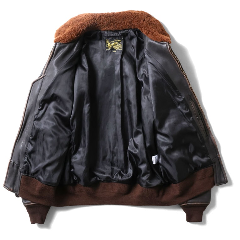 美品 ヒューストン LA-1 フライトジャケット レザージャケットサイズ42 HOUSTON LA-1 leather jkt A-2 フライトジャケット - メルカリ
