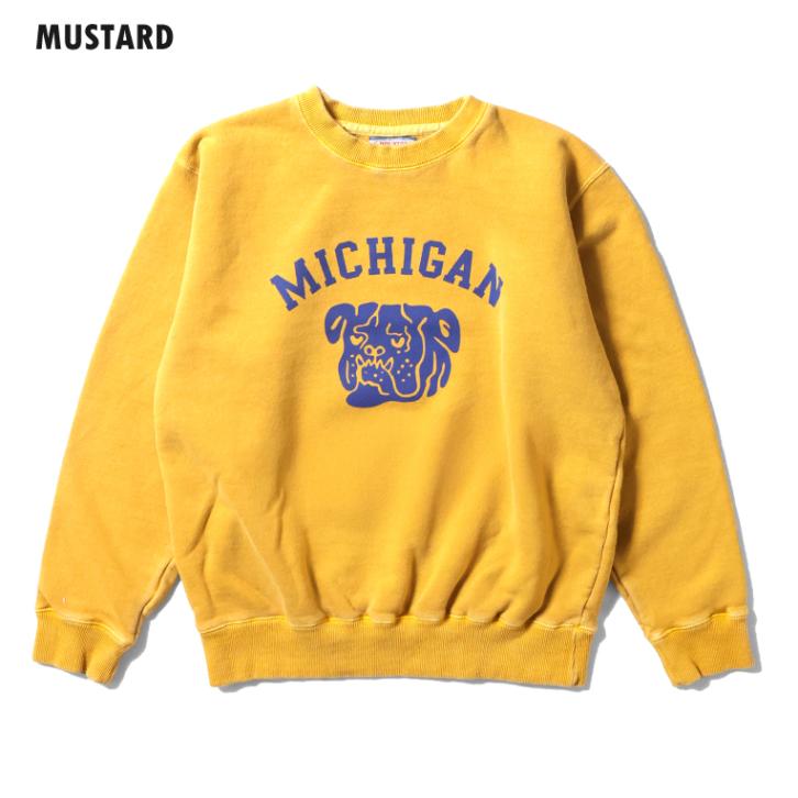 HOUSTON woman / ヒューストン ウーマン 2029W PIGMENT PRINT SWEAT (MICHIGAN) / ピグメントプリントスウェット -全3色- 