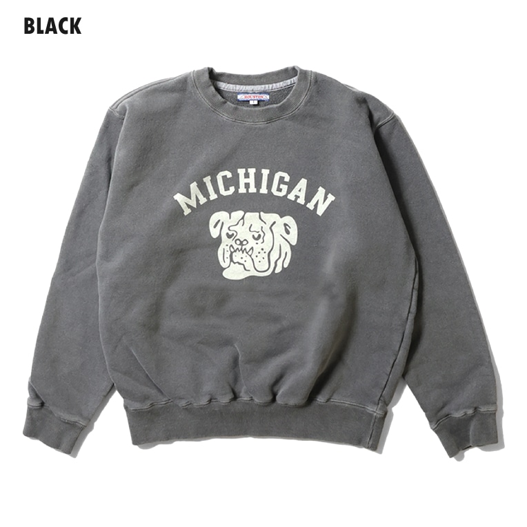 HOUSTON woman / ヒューストン ウーマン 2029W PIGMENT PRINT SWEAT (MICHIGAN) / ピグメントプリントスウェット -全3色- 