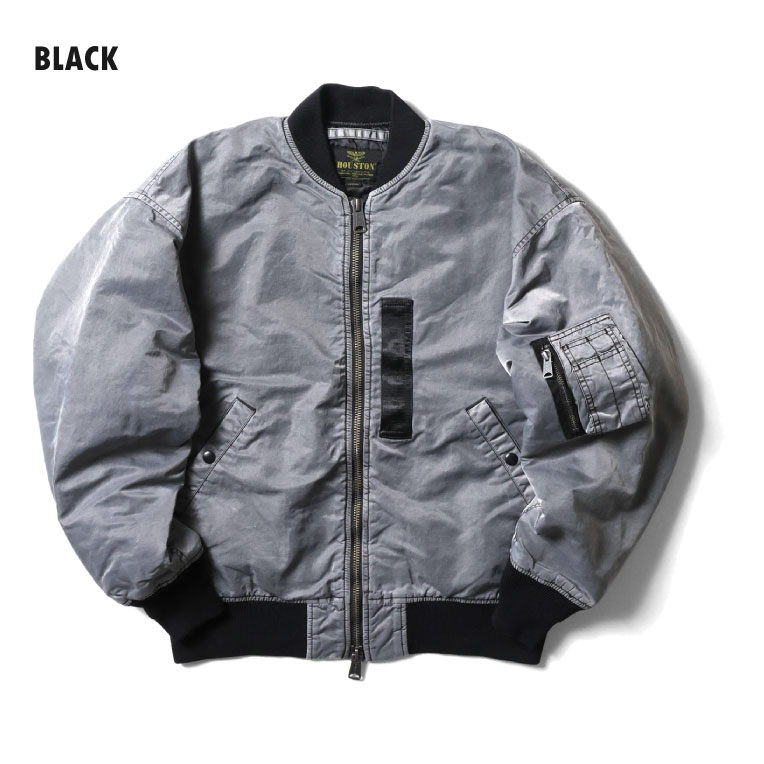 HOUSTON / ヒューストン 51505 PIGMENT DYE RELAX MA-1 FLIGHT JACKET / ピグメントダイリラックスMA-1フライトジャケット -全3色- 