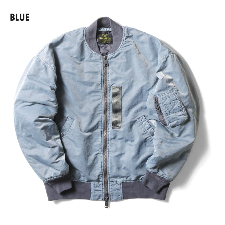 HOUSTON / ヒューストン 51505 PIGMENT DYE RELAX MA-1 FLIGHT JACKET / ピグメントダイリラックスMA-1フライトジャケット -全3色- 