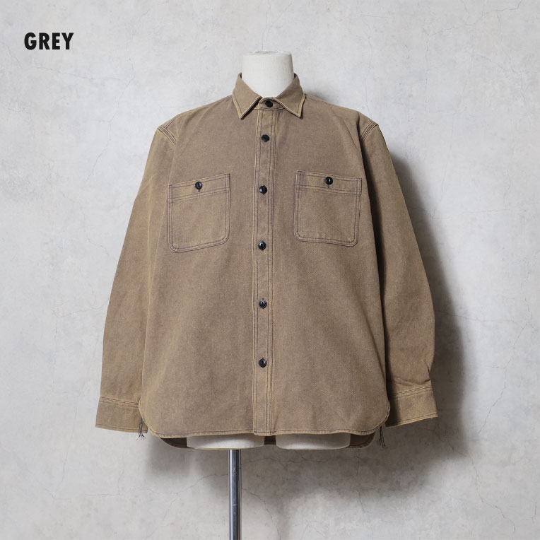 HOUSTON / ヒューストン 41254VW VINTAGE  SOLID VIYELLA SHIRT / ビンテージソリッドビエラシャツ -全5色-