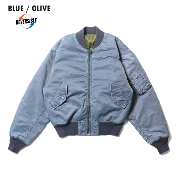 HOUSTON woman / ヒューストン ウーマン 5032W PIGMENT DYE MA-1 (REVERSIBLE) / ピグメント加工MA-1 -全3色-