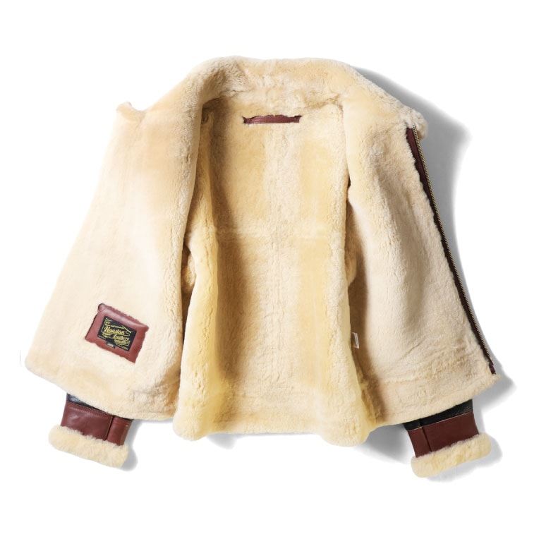 HOUSTON / ヒューストン 8231 MOUTON B-3 FLIGHT JACKET -1POCKET- / ムートンB-3フライトジャケット-1POCKET- -全1色- 
