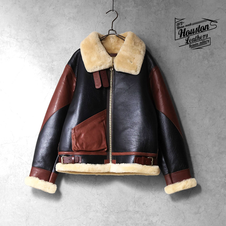 HOUSTON / ヒューストン 8231 MOUTON B-3 FLIGHT JACKET -1POCKET- / ムートンB-3フライトジャケット-1POCKET- -全1色-