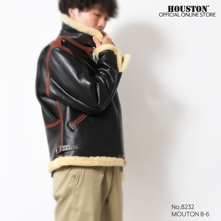 HOUSTON / ヒューストン 8232 MOUTON B-6 FLIGHT JACKET / ムートンB-6フライトジャケット -全2色-