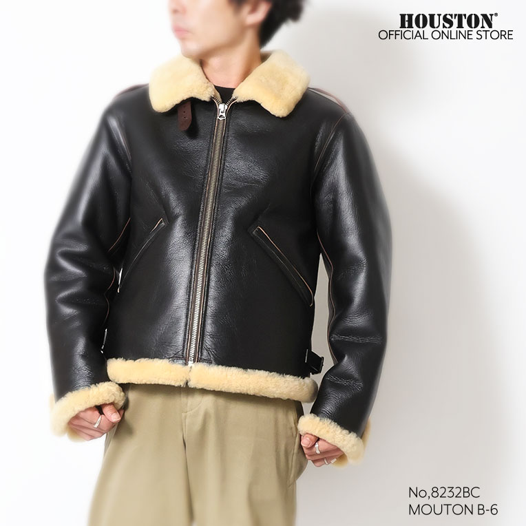 HOUSTON / ヒューストン 8232BC MOUTON B-6 FLIGHT JACKET / ムートンB-6フライトジャケット -全1色- 