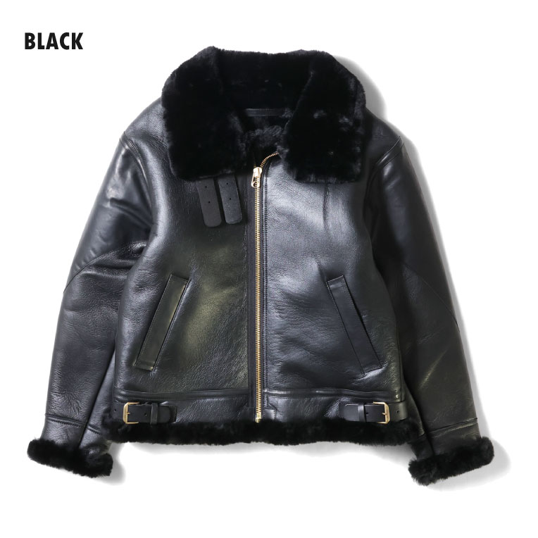 HOUSTON / ヒューストン 8233 MOUTON B-3 FLIGHT JACKET -2POCKET- / ムートンB-3フライトジャケット-2POCKET- -全2色-