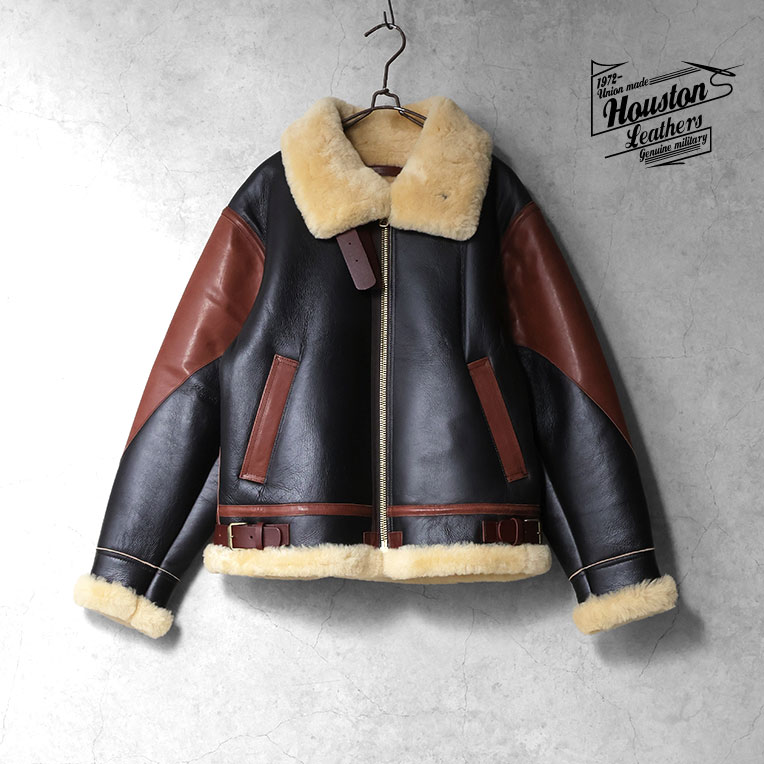 HOUSTON / ヒューストン 8233 MOUTON B-3 FLIGHT JACKET -2POCKET- / ムートンB-3フライトジャケット-2POCKET- -全2色-