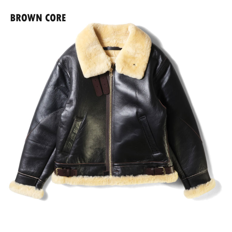 HOUSTON / ヒューストン 8233BC MOUTON B-3 FLIGHT JACKET -2POCKET- / ムートンB-3フライトジャケット-2POCKET- -全1色- 