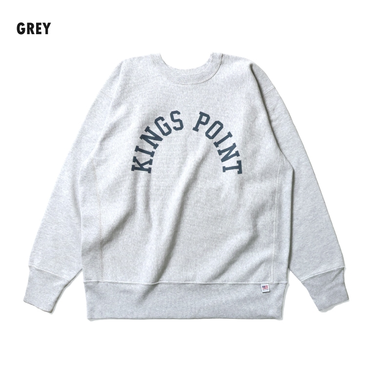 HOUSTON  / ヒューストン 22324 PRINT U.S. COTTON R/V SWEAT(KINGS POINT) / U.S.コットンスウェットシャツ -全2色- 