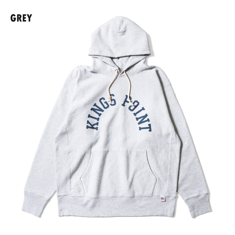 HOUSTON  / ヒューストン 22325 PRINT U.S. COTTON R/V HOODIE(KINGS POINT) / U.S.コットンスウェットフーディ -全2色- 