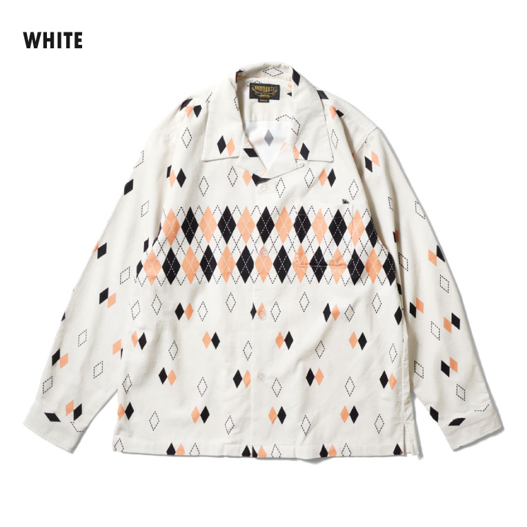 UNIVERD72 / ユニバード72 41261 PRINT CORDUROY SHIRT(ARGYLE) / プリントコーデュロイ長袖シャツ 