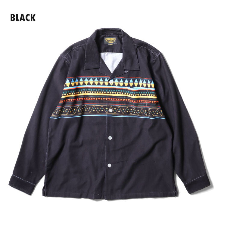 UNIVERD72 / ユニバード72 41263 PRINT CORDUROY SHIRT(NATIVE) / プリントコーデュロイ長袖シャツ  