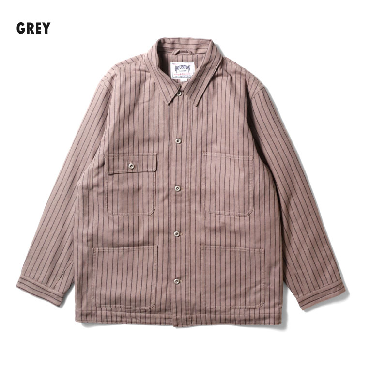 HOUSTON / ヒューストン 51500 STRIPE VIYELLA COVERALL / ストライプビエラカバーオール -全5色-