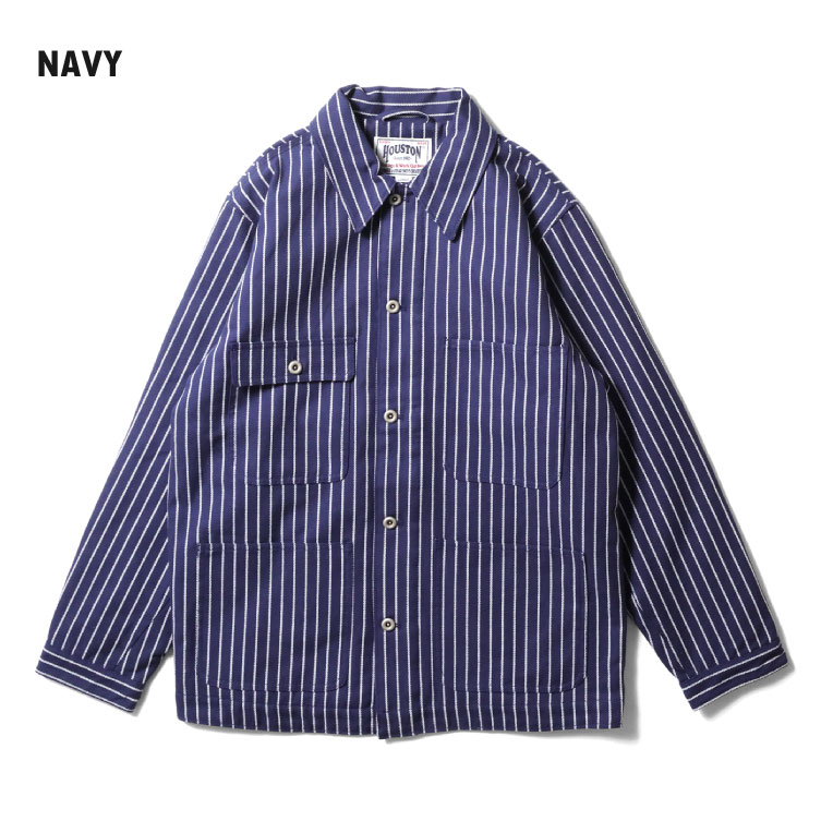 HOUSTON / ヒューストン 51500 STRIPE VIYELLA COVERALL / ストライプビエラカバーオール -全5色-