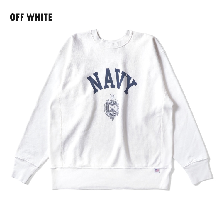 HOUSTON  / ヒューストン 22311 PRINT U.S. COTTON R/V SWEAT(U.S.NAVY) / U.S.コットンスウェットシャツ -全2色- 
