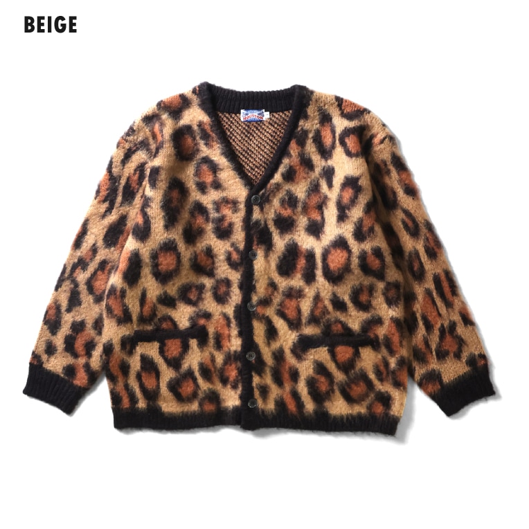 HOUSTON woman / ヒューストン ウーマン 2022W MOHAIR TOUCH CARDIGAN (LEOPARD) / モヘアタッチカーディガン -全4色- 