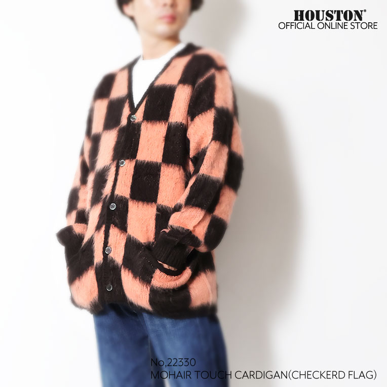 UNIVERD72 / ユニバード72 22330 MOHAIR TOUCH CARDIGAN(CHECKERD FLAG) / モヘアタッチ起毛カーディガン  -全3色- 
