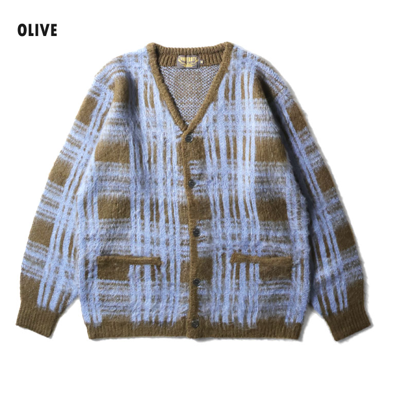 UNIVERD72 / ユニバード72 22331 MOHAIR TOUCH CARDIGAN(CHECK) / モヘアタッチ起毛カーディガン  -全3色- 