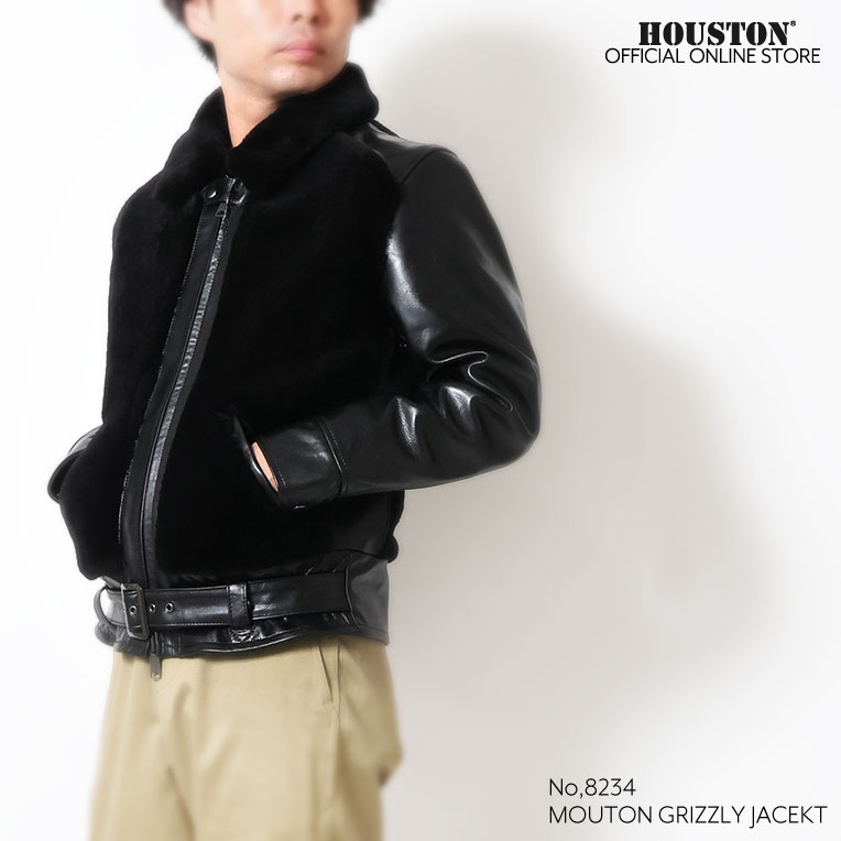 HOUSTON / ヒューストン 8234 MOUTON GRIZZLY JACKET / ムートングリズリージャケット -全2色-