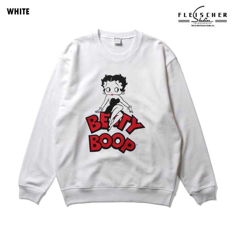 HOUSTON / ヒューストン 22359 【HOUSTON】 BETTY BOOP C/N SWEAT / ベティ ・ ブープ クルーネックスウェット -全3色-