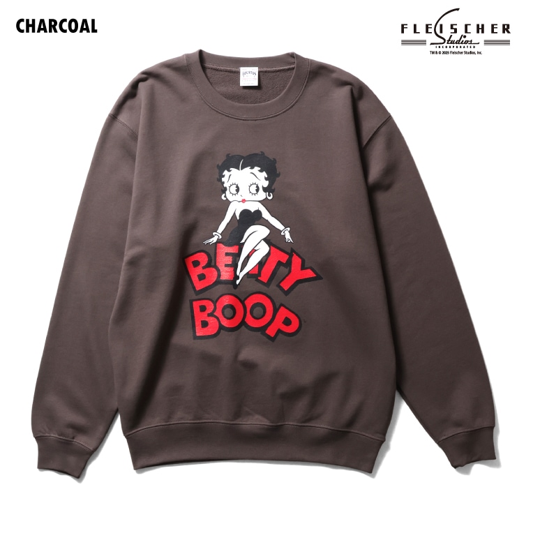 HOUSTON / ヒューストン 22359 【HOUSTON】 BETTY BOOP C/N SWEAT / ベティ ・ ブープ クルーネックスウェット -全3色-