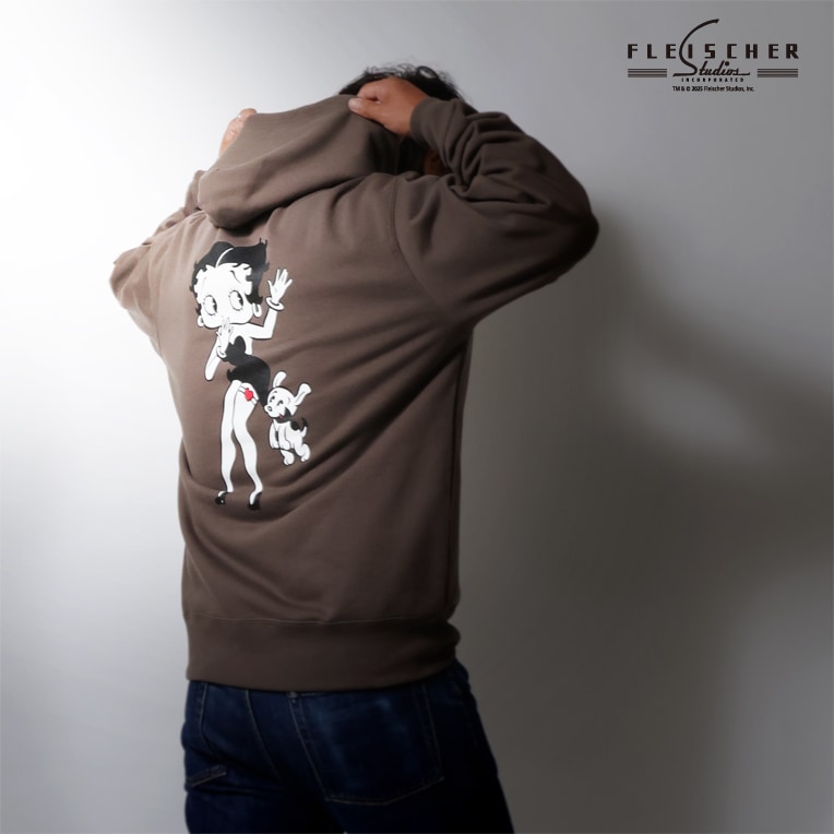 HOUSTON / ヒューストン 22360 【HOUSTON】 BETTY BOOP P/O PARKA / ベティ ・ ブープ プルオーバーパーカー -全3色-