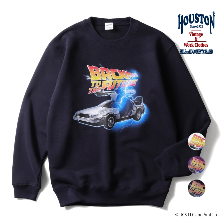 HOUSTON / ヒューストン 22361 【HOUSTON】 BACK TO THE FUTURE C/N SWEAT / バックトゥザフューチャー クルーネック スウェット -全3色-