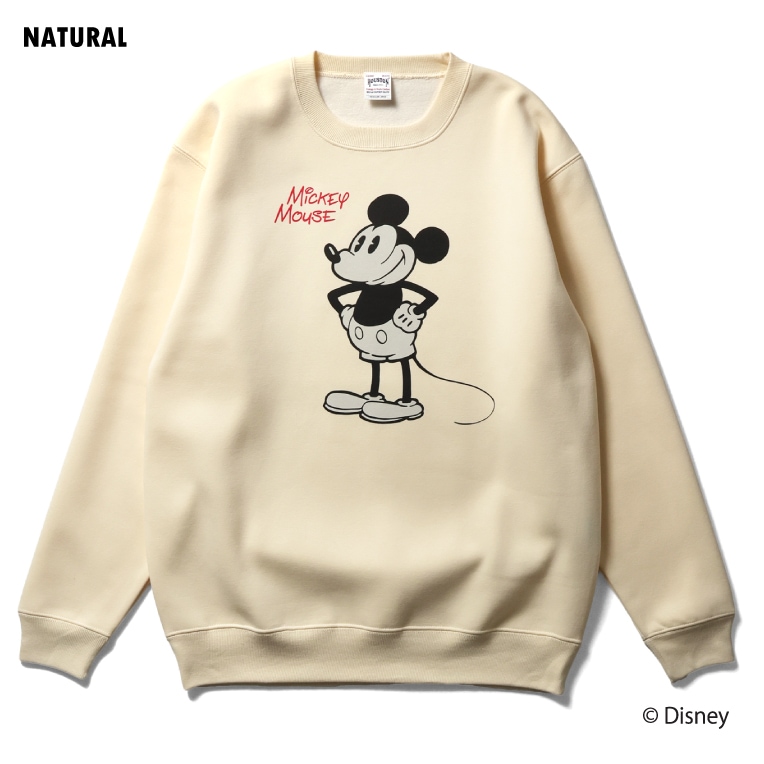 HOUSTON / ヒューストン 22363 【HOUSTON】 MICKEY MOUSE C/N SWEAT / ミッキー マウス クルーネック スウェット -全3色-