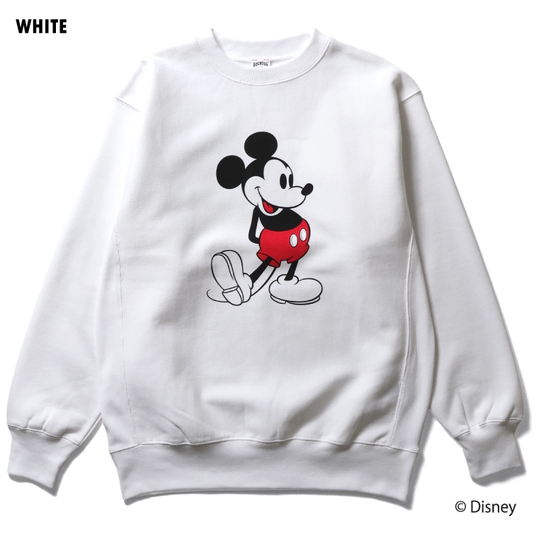 HOUSTON / ヒューストン 22365 【HOUSTON】 MICKEY MOUSE C/N SWEAT / ミッキー マウス クルーネックスウェット -全3色- 