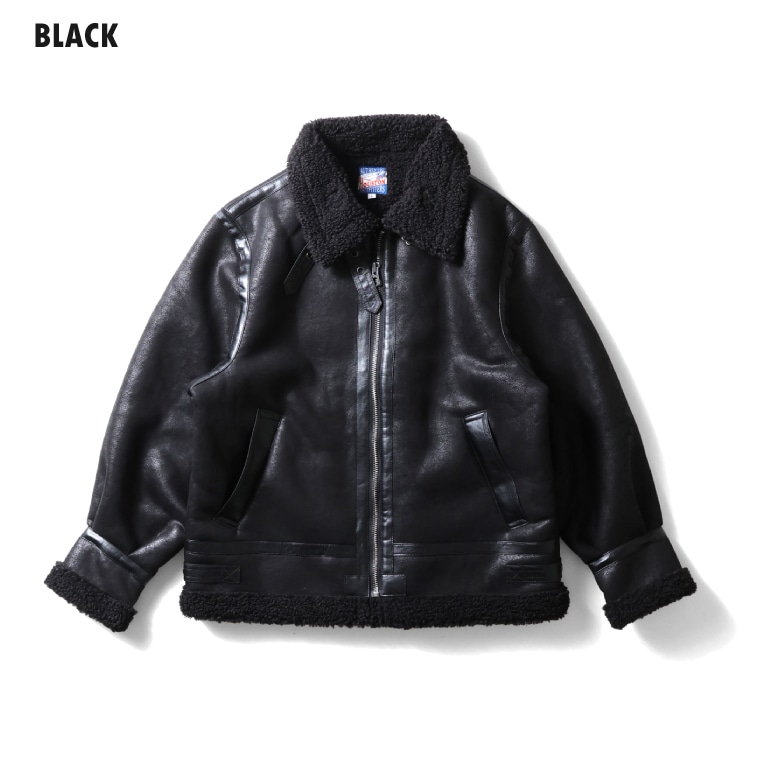 HOUSTON woman / ヒューストン ウーマン 5045W FAKE MOUTON B-3 JACKET / フェイクムートンB-3ジャケット -全2色- 