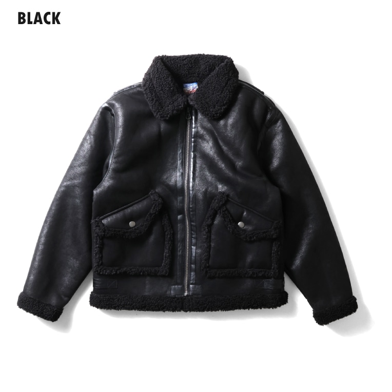 HOUSTON woman / ヒューストン ウーマン 5046W FAKE MOUTON BOMBER