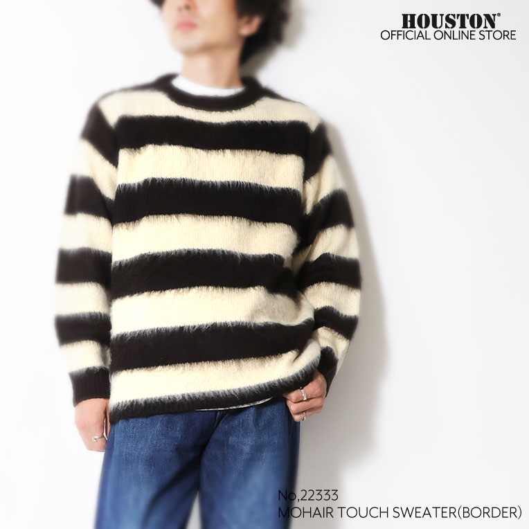 UNIVERD72 / ユニバード72 22333 MOHAIR TOUCH SWEATER(BORDER) / モヘアタッチ起毛セーター  -全3色- 