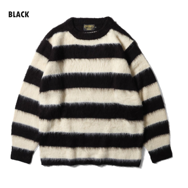UNIVERD72 / ユニバード72 22333 MOHAIR TOUCH SWEATER(BORDER) / モヘアタッチ起毛セーター  -全3色- 