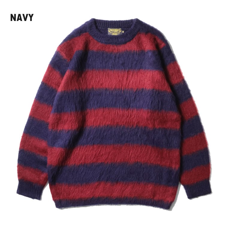UNIVERD72 / ユニバード72 22333 MOHAIR TOUCH SWEATER(BORDER) / モヘアタッチ起毛セーター  -全3色- 